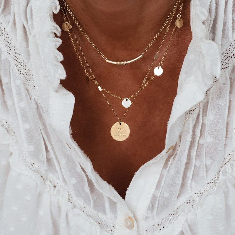 Collier Zanzibar femme médaille ras de cou choker-9Avril