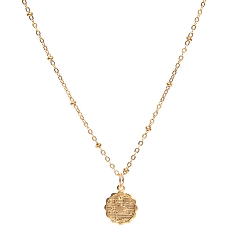 Collier Zodiac Cancer plaqué or femme-9Avril