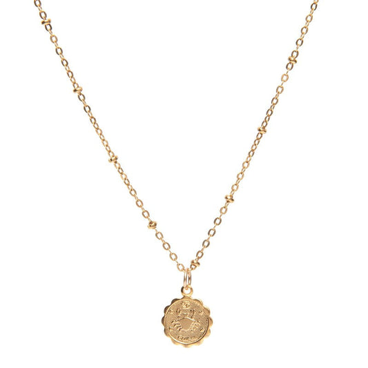 Collier Zodiac Cancer plaqué or femme-9Avril