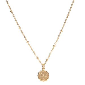 Collier pendentif signe astrologique vierge en diamant plaqué or Collier pendentif signe astrologique vierge en diamant plaqué or