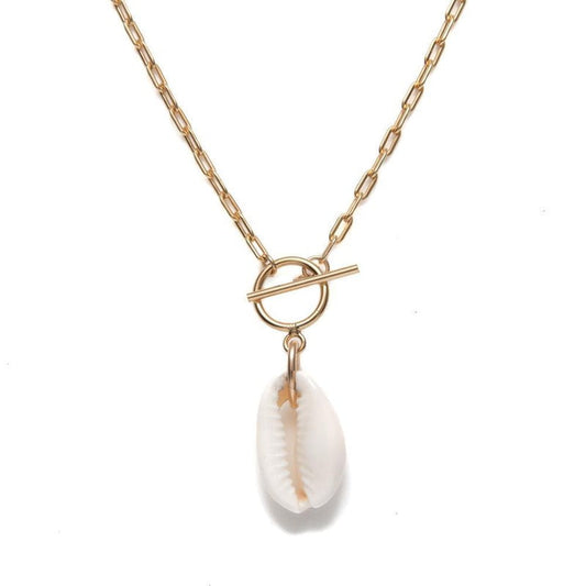 Collier coquillage cauris Cyclades maille forçat femme-9Avril