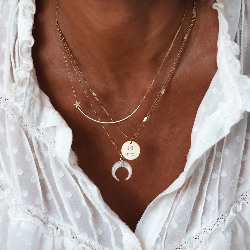 Collier étoile filante femme ras de cou-9Avril