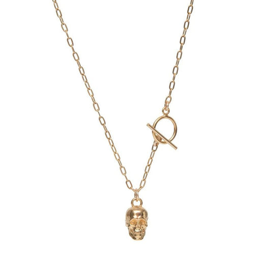 Collier femme tête de mort Hamlet skull crane-9Avril