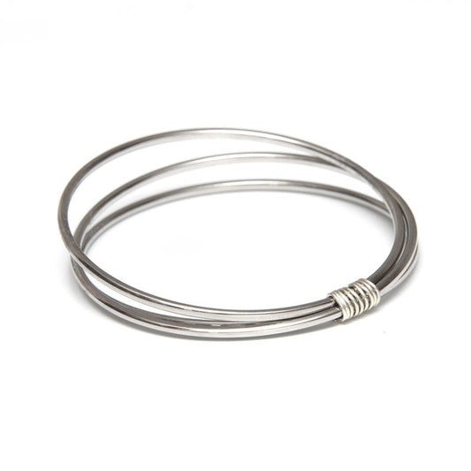 Jonc Trio Massai Argent acier inoxydable femme -9Avril